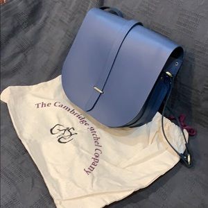 The Cambridge Satchel Co Large Saddle Bag in Blue